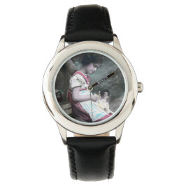 Bonne Année Vintage Girl with Dolll Armbandsur