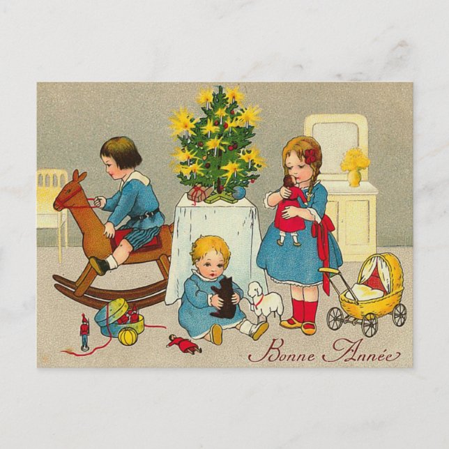 "Bonne Annee" vykort (Framsida)