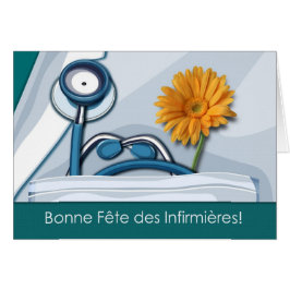 Bonne Fête des Infirmières. sjukförsäkringskort Hälsningskort