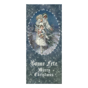 Bonne Fète - God jul - Rackcard / vykort Reklamkort
