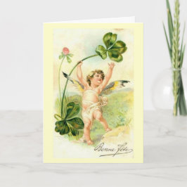 Bonne Fete/Lycklig Helgdag - Vintage Card Kort