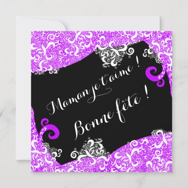 Bonne fête maman - Motif dentelle Kort (Framsida)