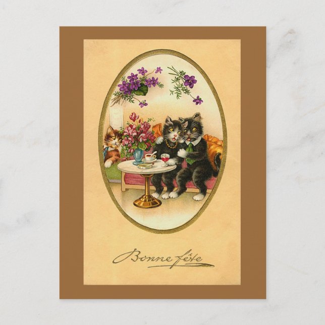 Bonne Fete Postcard Vykort (Framsida)