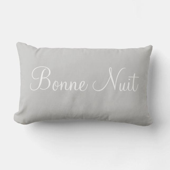 Bonne Nuit Bonjour Decorative Bedroom-accent Lumbarkudde (Framsida)