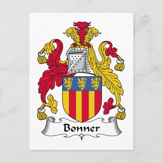 Bonner Family Crest Vykort (Framsida)