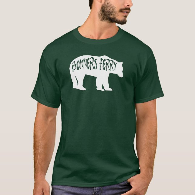 Bonners Ferry Idaho Bear T Shirt (Framsida)