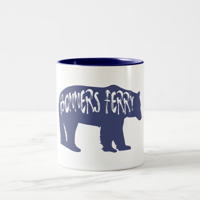 Bonners Ferry Idaho Bear Två-Tonad Mugg (Center)