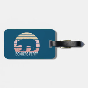 Bonners Ferry Idaho Retro Bear Bagagebricka