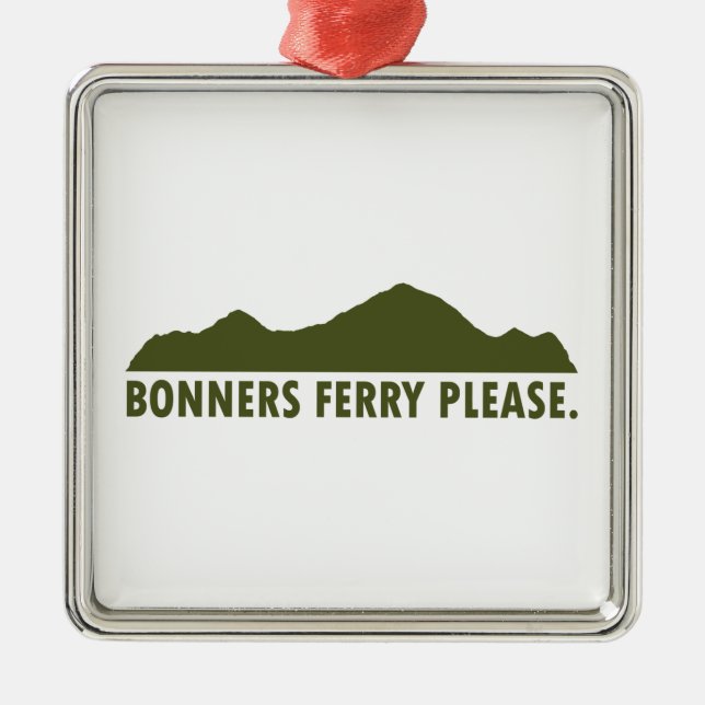 Bonners Ferry Idaho Snälla Julgransprydnad Metall (Framsidan)