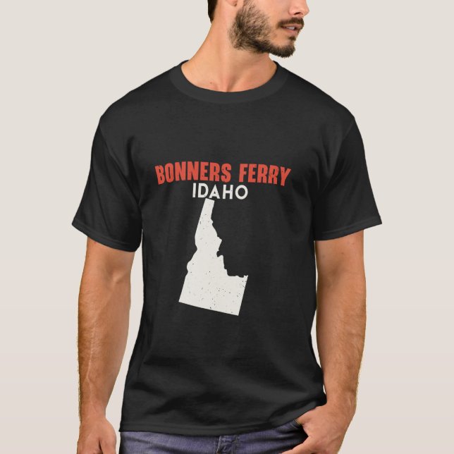 Bonners Ferry Idaho USA State America Travel Idaho T Shirt (Framsida)