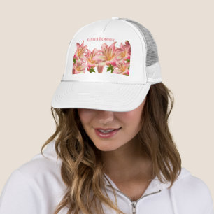 Bonnet Påsk: Florfotografi Rosa Påsk Lily Keps