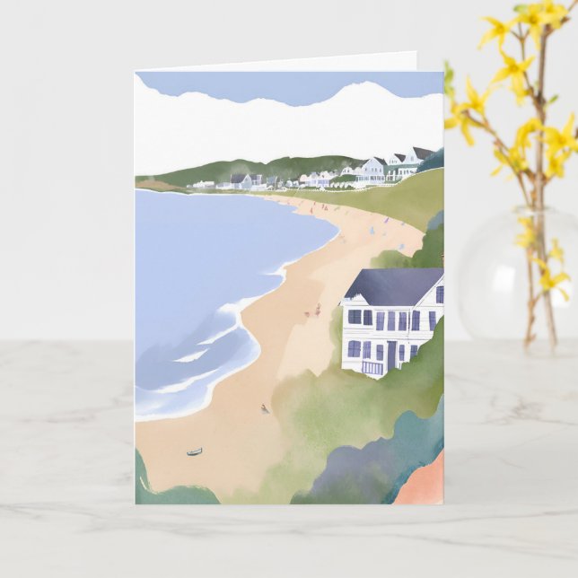 Bonnet Shores | Vattenfärgskort över Rhode Islands Kort (Gul blomma)