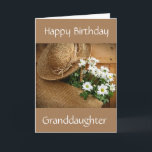 **BONNETT/DAISY BIRTHDAY for GRANDDAUGHTER Kort<br><div class="desc">VILKET SÖT SÄTT ATT SÄGA GRATTIS PÅ FÖDELSEDAGEN TILL DIN **GRANDDAUGHTER**!!!!!  TACK för att stanna vid 1 av mina 8 butiker!</div>
