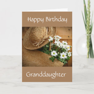 **BONNETT/DAISY BIRTHDAY for GRANDDAUGHTER Kort