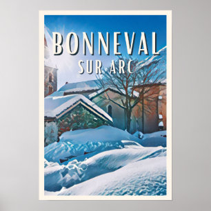 Bonneval sur Arc Station de ski Poster