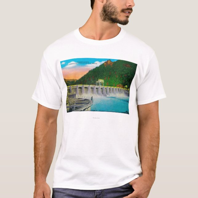 Bonneville fördämning på Columbia River T-shirt (Framsida)