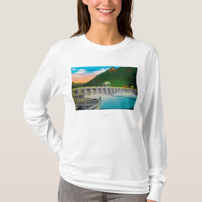 Bonneville fördämning på Columbia River T Shirt (Framsida)