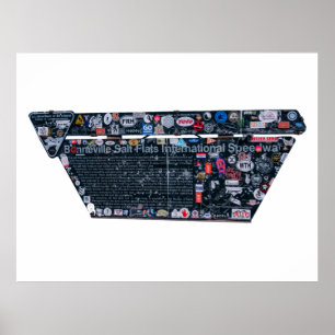 Bonneville Salt Flats Internationell Speedway Poster