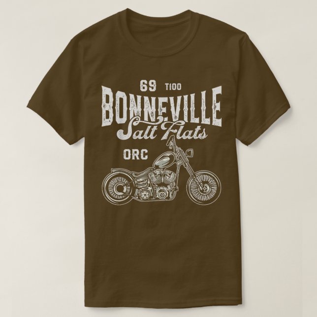 Bonneville Salt Flats Motorcle Tävla Biker Kärlek T Shirt (Design framsida)