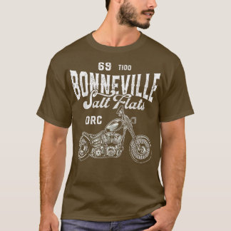 Bonneville Salt Flats Motorcle Tävla Biker Kärlek T Shirt