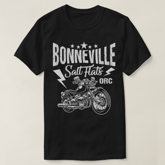Bonneville Salt Flats Motorcycle Tävla Biker otte T Shirt (Design framsida)