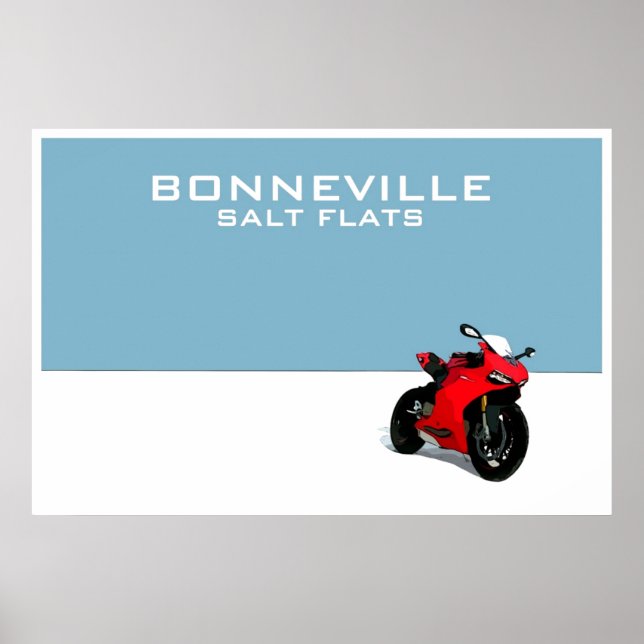 Bonneville Salt Flats Poster (Framsidan)