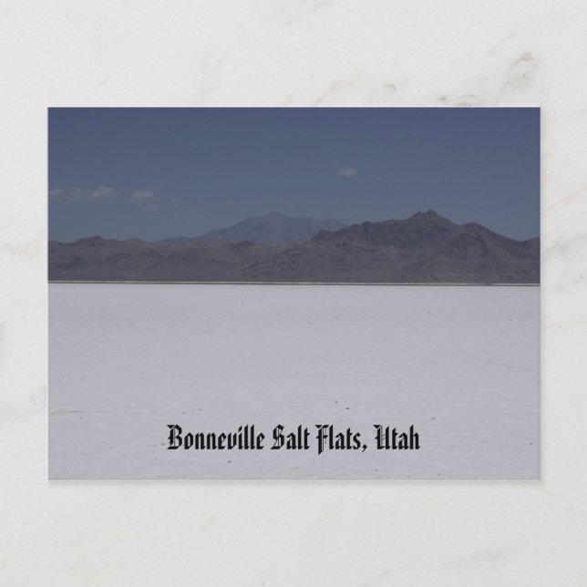 Bonneville Salt Flats, Utah Postcard Vykort (Framsida)