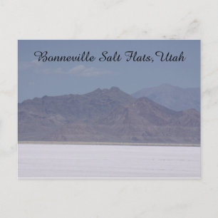 Bonneville Salt Flats, Utah Postcard Vykort