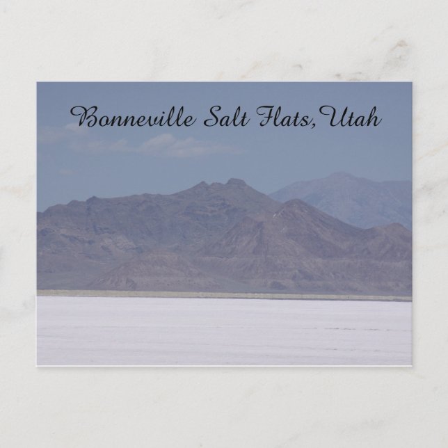 Bonneville Salt Flats, Utah Postcard Vykort (Framsida)