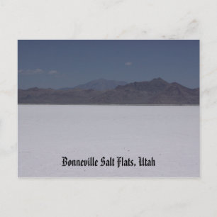 Bonneville Salt Flats, Utah vykort