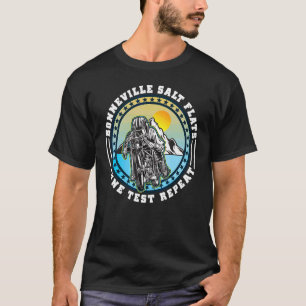 Bonneville Salt Flats Vintage Retro Motorcycle Rid T Shirt
