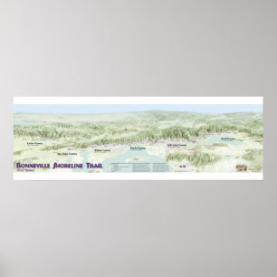 Bonneville Shoreline Trail Karta Poster
