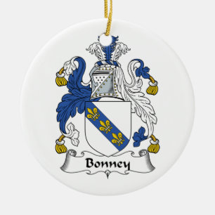 Bonney familjvapensköld julgransprydnad keramik