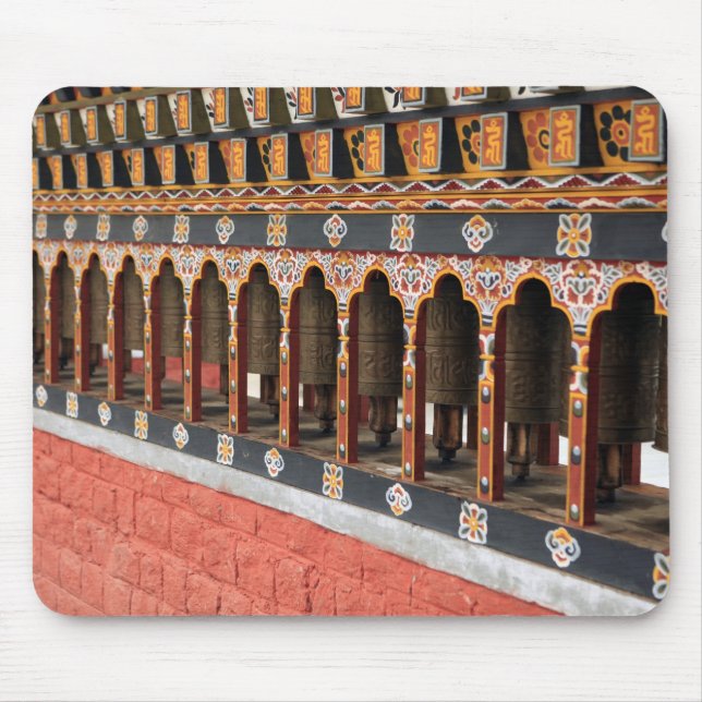 Bönnhjulet på det centrala torget i Thimphu Musmatta (Framsidan)
