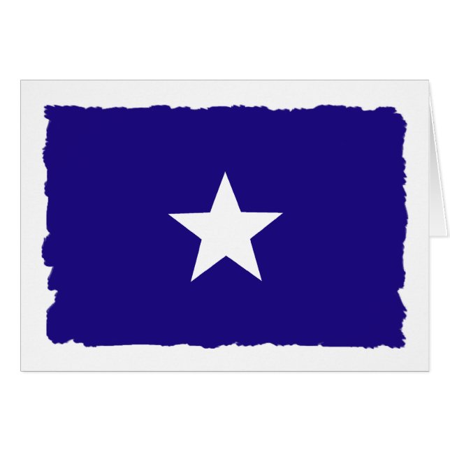 Bonnie blått hälsningskort (Framsidan Horizontal)