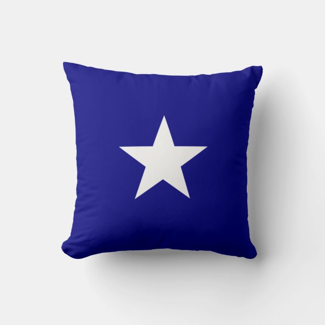 Bonnie Blue Flag Vit Stjärna Kudde (Framsida)
