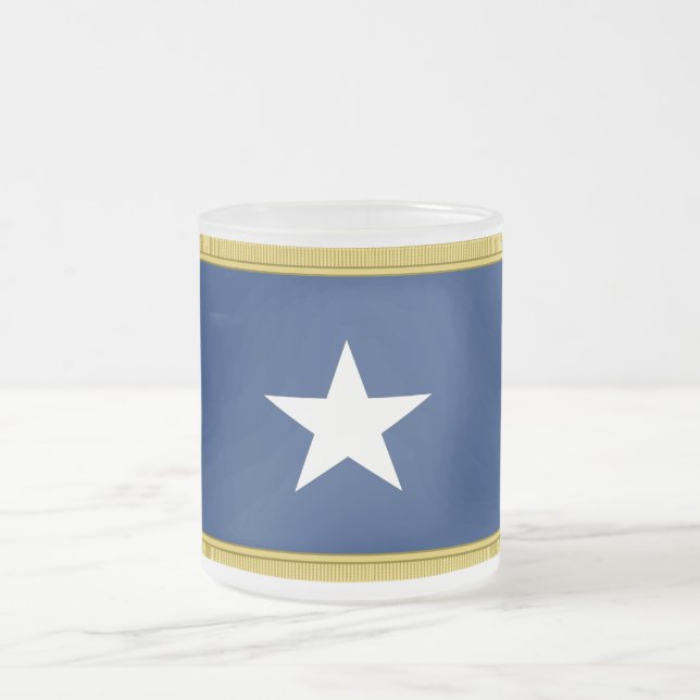 Bonnie Blue Flagga First Texas Cofederate Voluntee Frostad Glasmugg (Center)