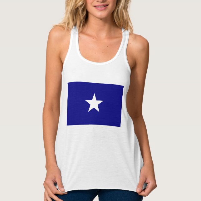 Bonnie Blue Flagga Linne Med Racerback (Framsida)