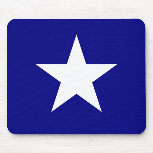 Bonnie Blue Flagga med Lone White Star Mouse Pad Musmatta (Framsidan)