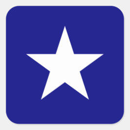 Bonnie Blue Flagga White Star Fyrkantigt Klistermärke