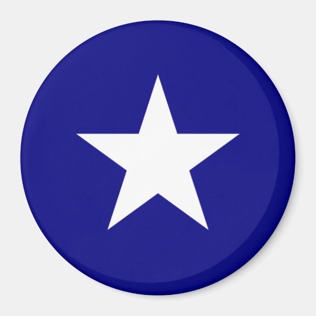Bonnie Blue Flagga White Star Magnet (Framsidan)