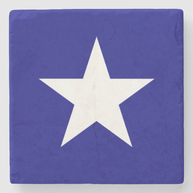 Bonnie Blue Flagga White Star Underlägg Sten (Framsidan)