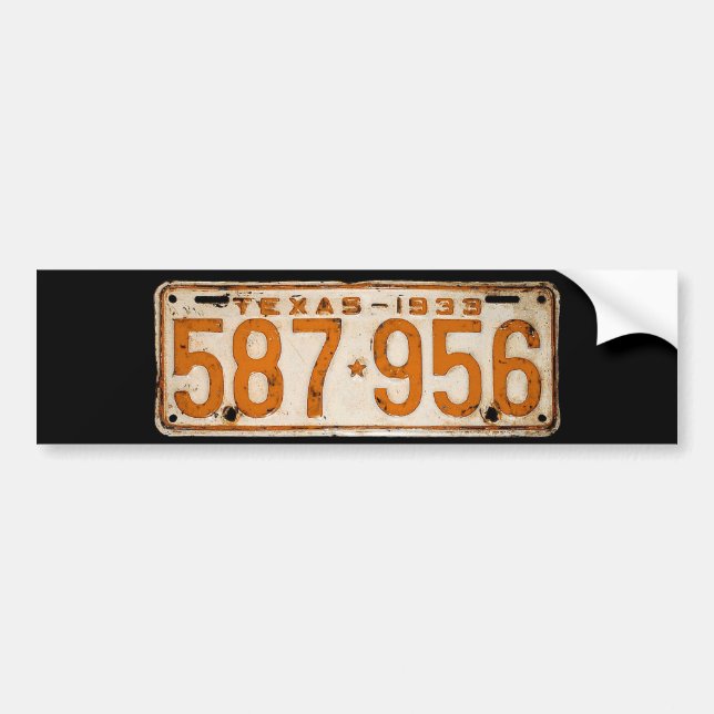 Bonnie & Clyde License Plate Bildekal (Framsidan)
