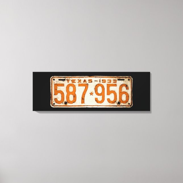 Bonnie & Clyde License Plate Canvastryck (Framsida)