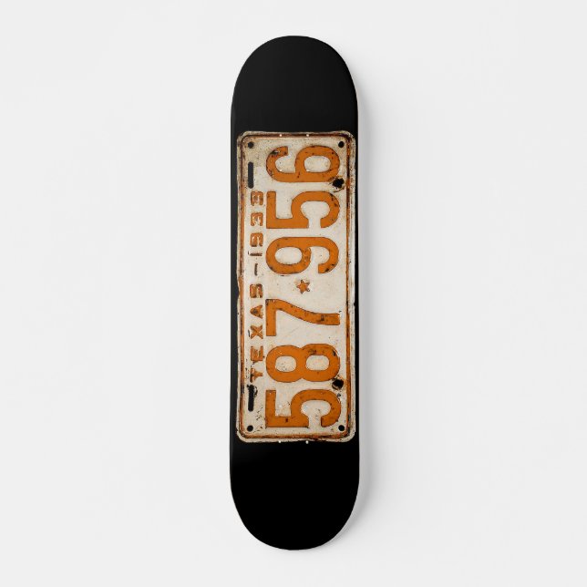 Bonnie & Clyde License Plate Mini Skateboard Bräda 18,5 Cm (Framsida)