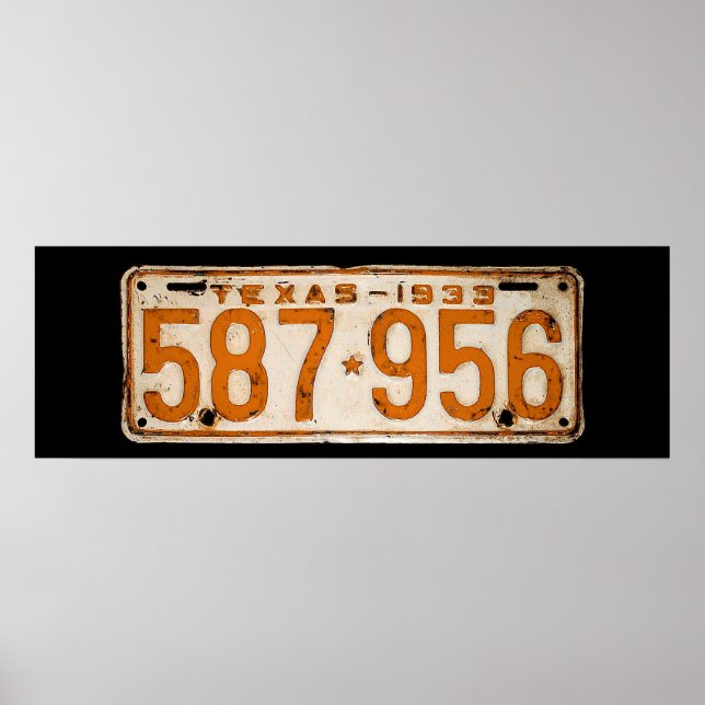 Bonnie & Clyde License Plate Poster (Framsidan)