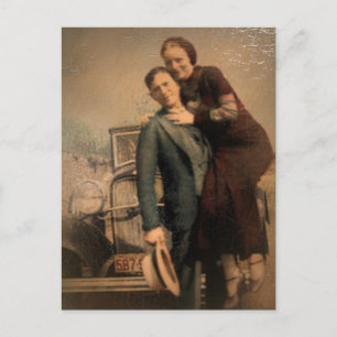 Bonnie & Clyde Vykort