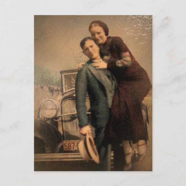 Bonnie & Clyde Vykort (Framsida)