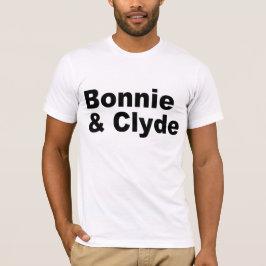 Bonnie Iconic namn - och Clyde T-tröja Tee Shirt