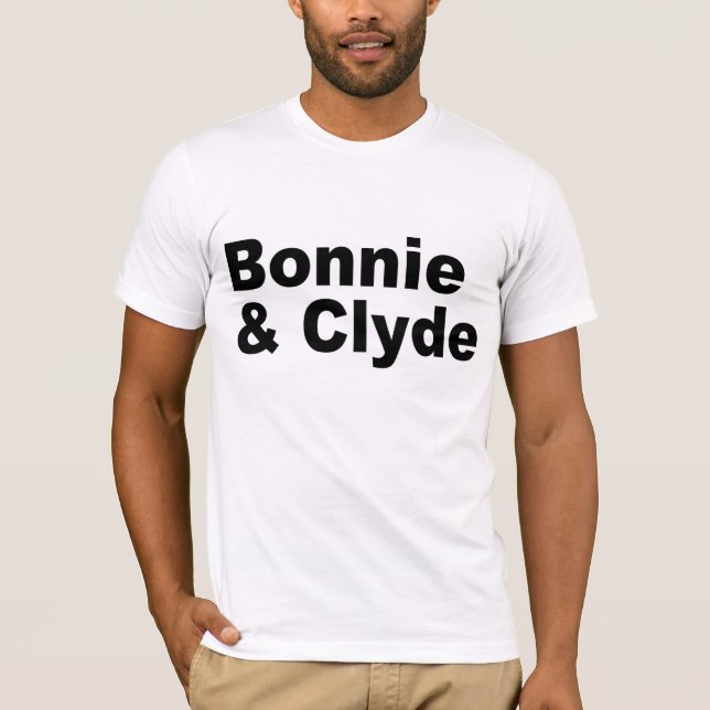 Bonnie Iconic namn - och Clyde T-tröja Tee Shirt (Framsida)